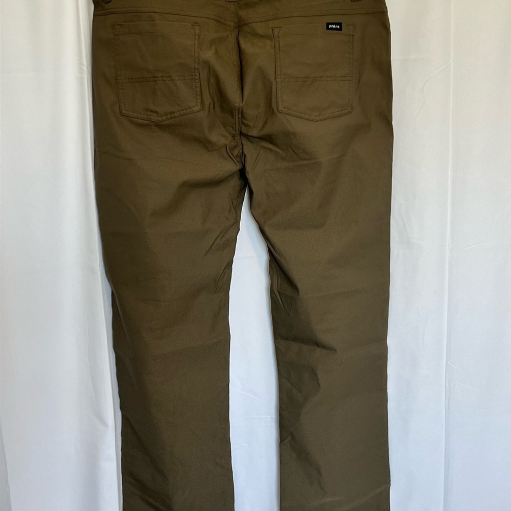 Prana Stretch Brion Slim Straight Hiking Pants Slate Green Men's 40x32 NWT's - Picture 2 of 5